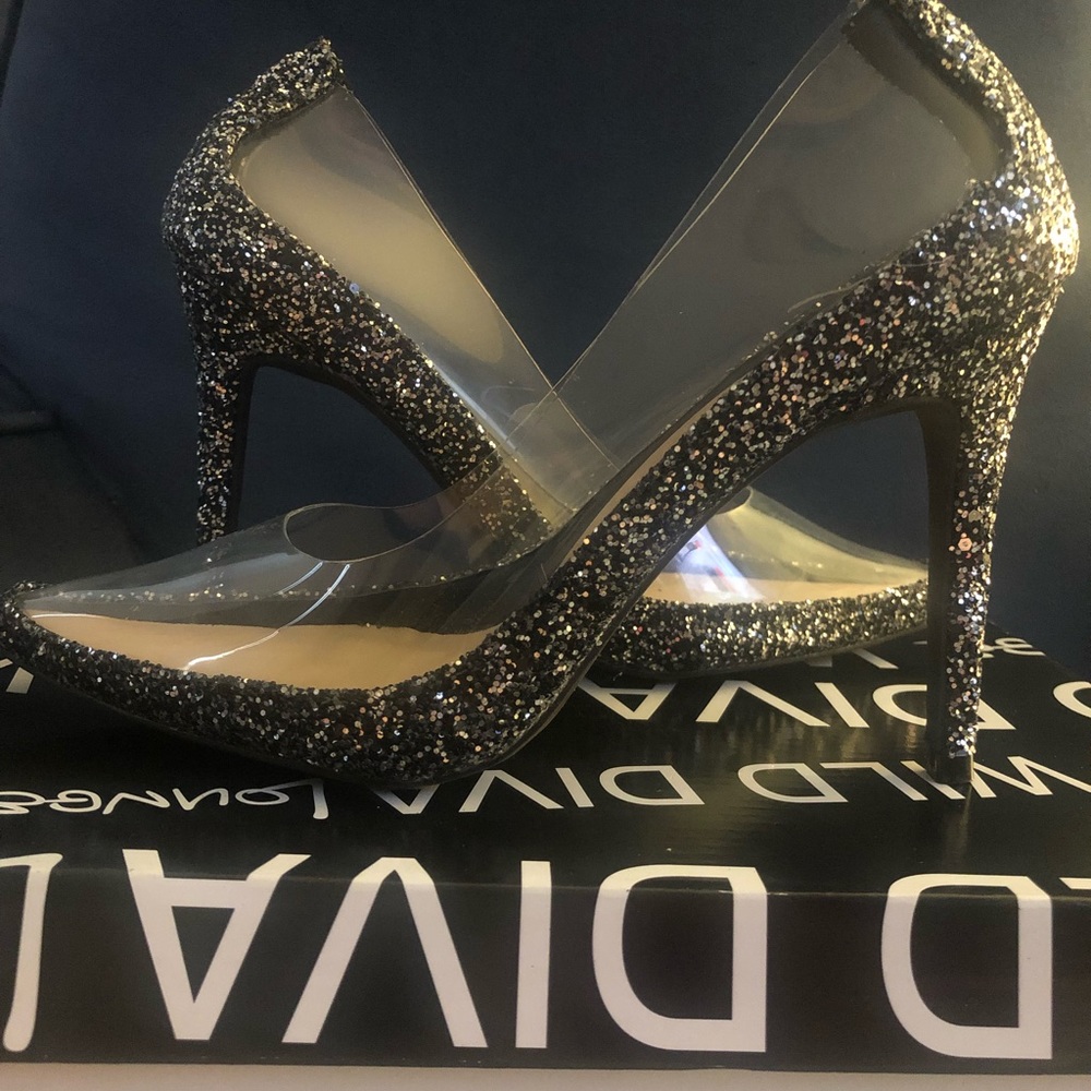 Brand New Glitter/Clear Heels
